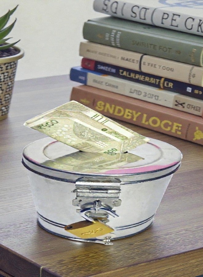Standify® 1500ML Big Money Bank_A Stainless Steel Money Box Heavy Duty Bachat Gulak for Kids & Adults Unbreakable Piggy Bank. - Image 4